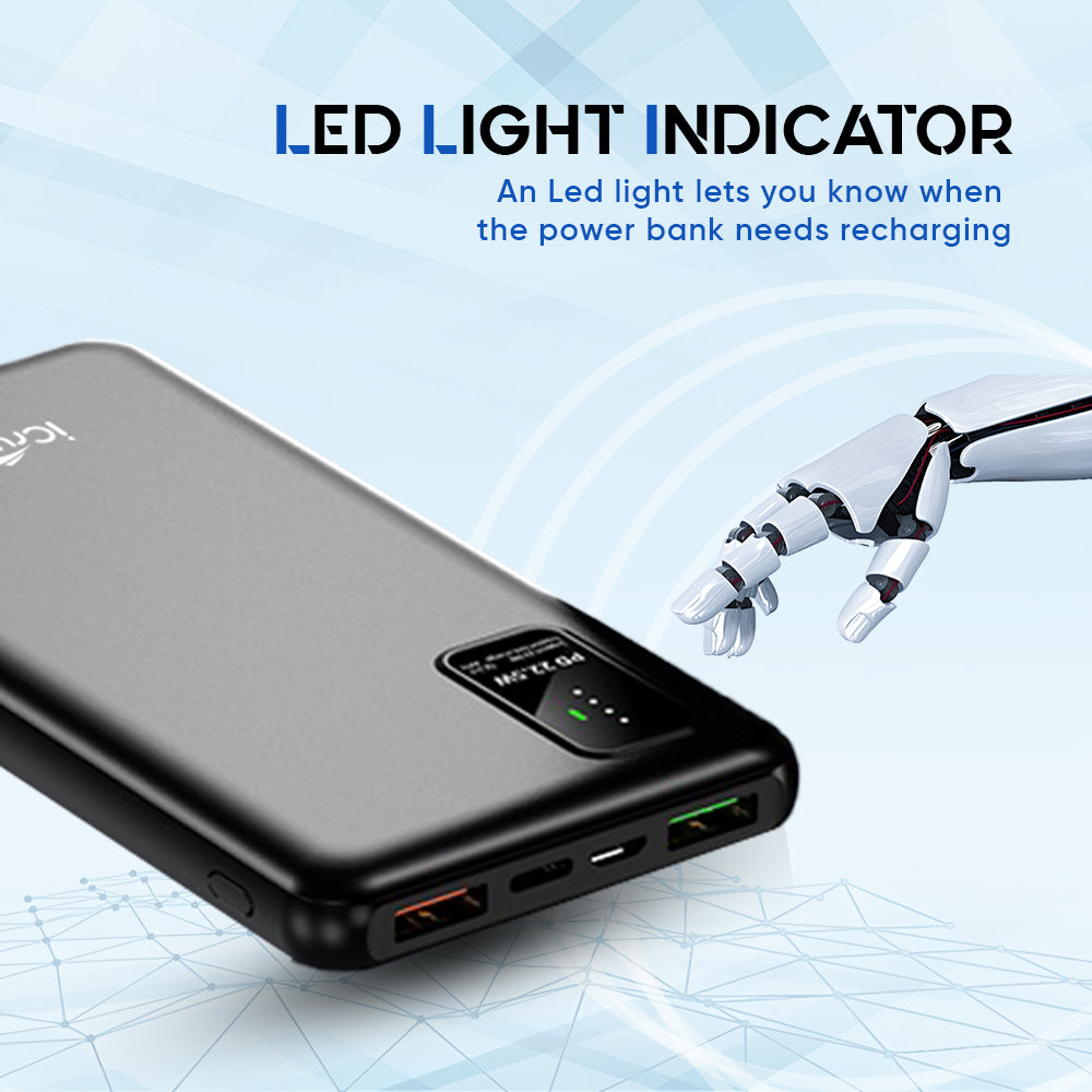 iCruze Best wireless charing PB03 Powerbank with led light indicator