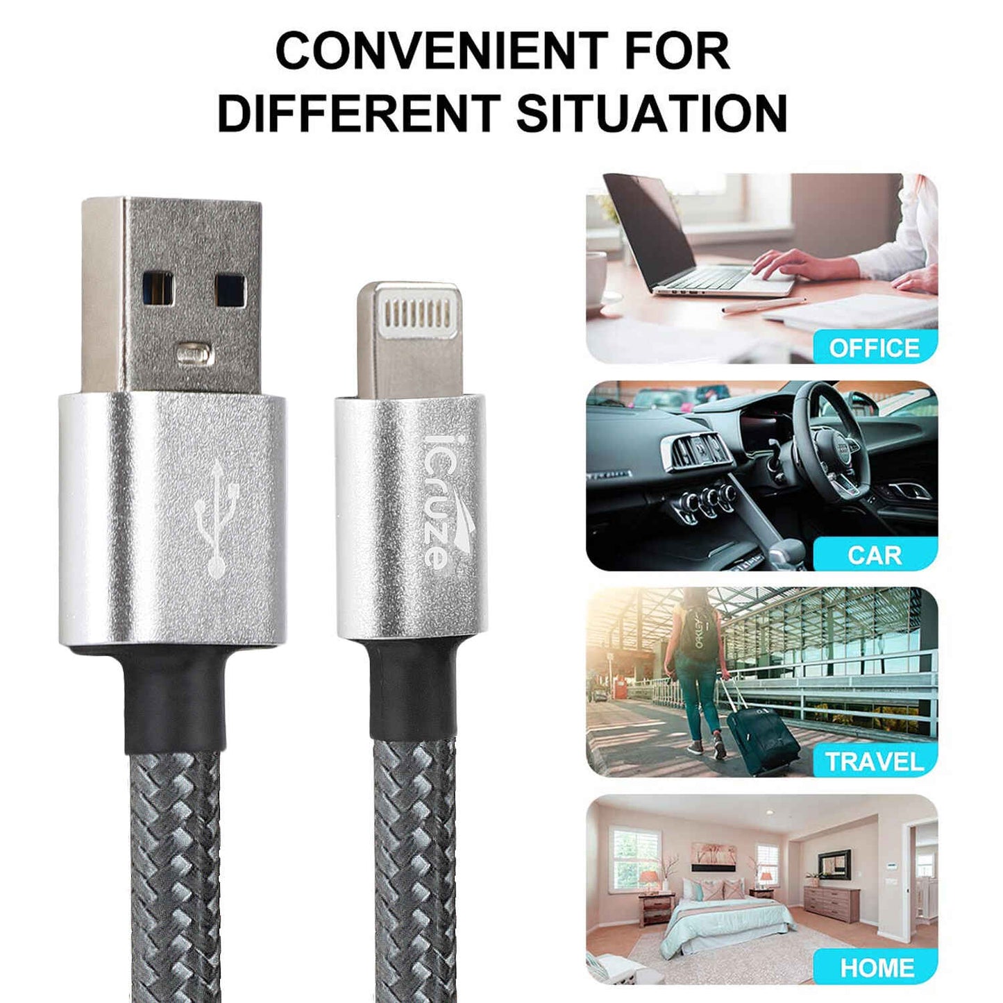 iCruze IGNITE 4A Braided Type-C Cable 1M - iCruze
