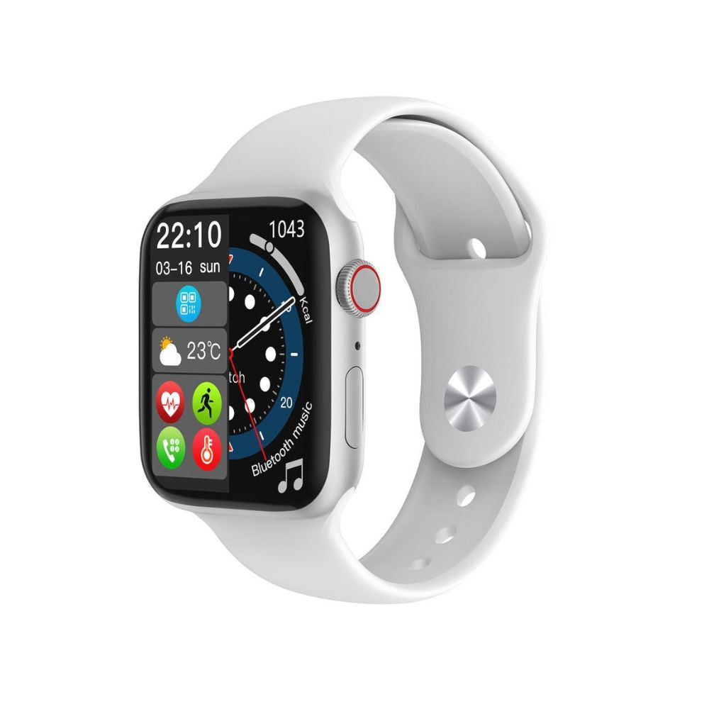 iCruze Pronto Crysta BT Calling Smartwatch (White-Silver) - iCruze