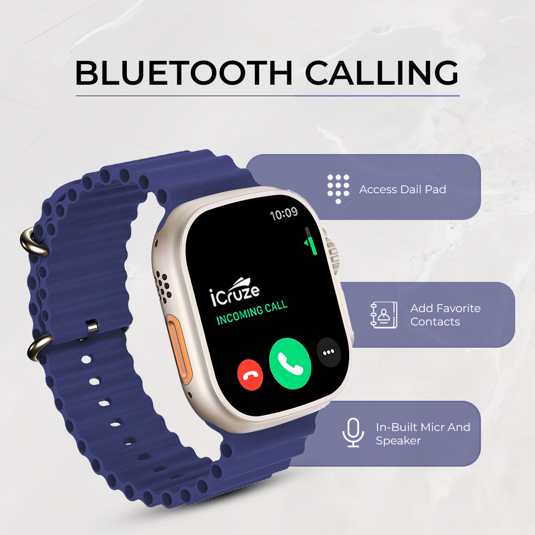 icruze pronto max bluetooth calling smart watch