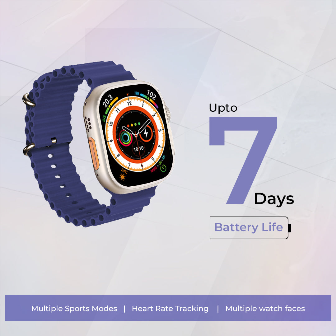 icruze pronto max bluetooth calling smart watch upt 7 day battery life