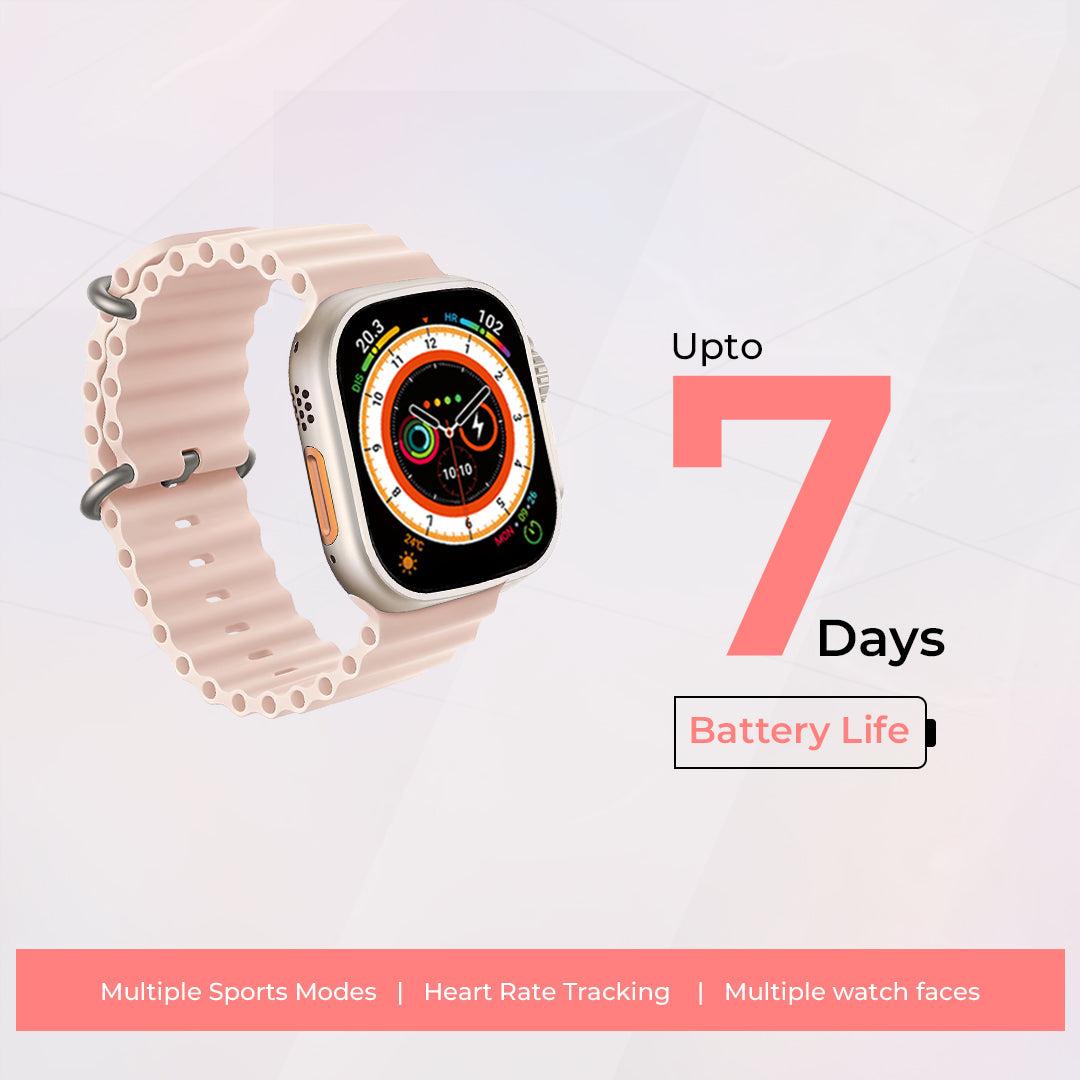 iCruze Pronto Max+ BT Calling Smart watch (Baby Pink)