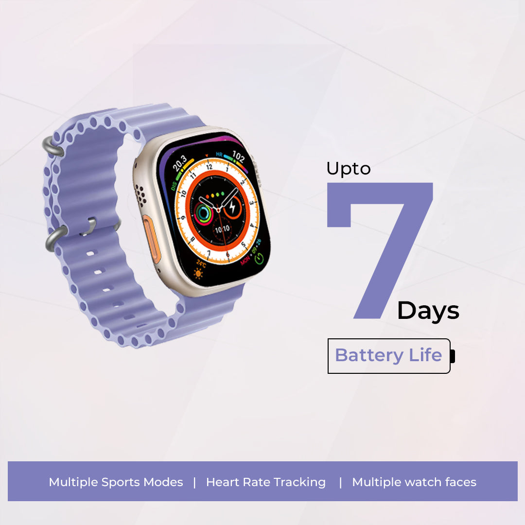iCruze Pronto Max+ BT Calling Smart watch With (Purple)