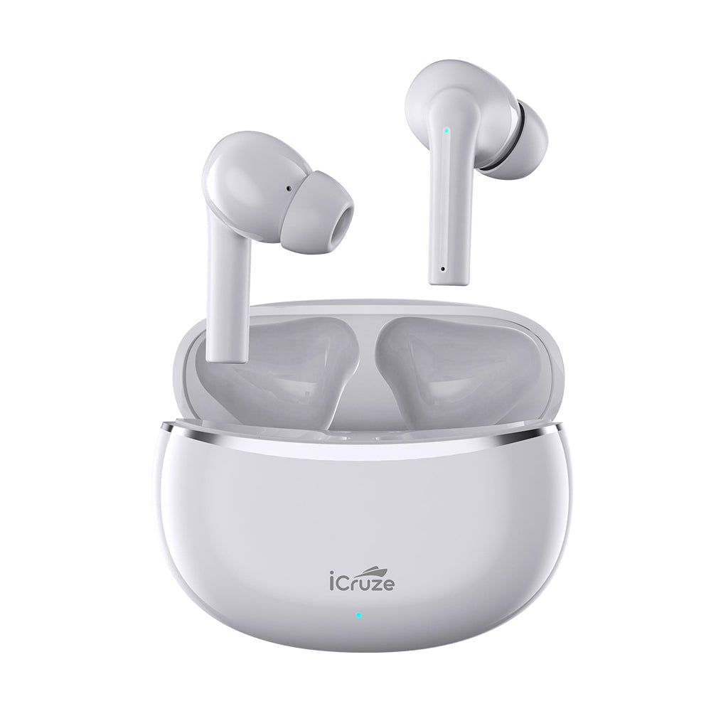سماعات أذن iCruze BackBeat TWS باللون الأبيض