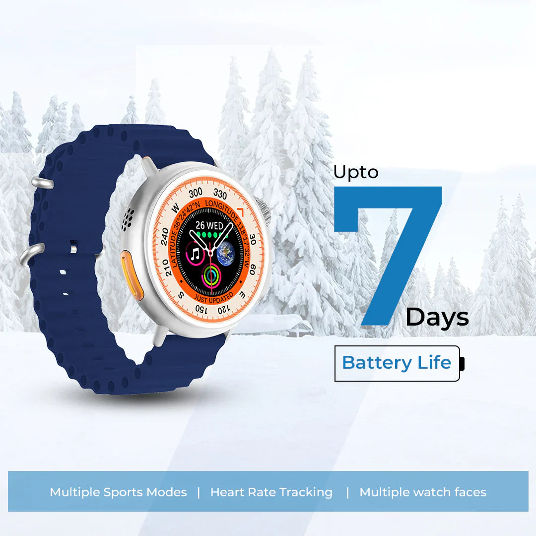iCruze Pronto Vista BT Calling Smart watch (Blue) - Long Lasting Battery