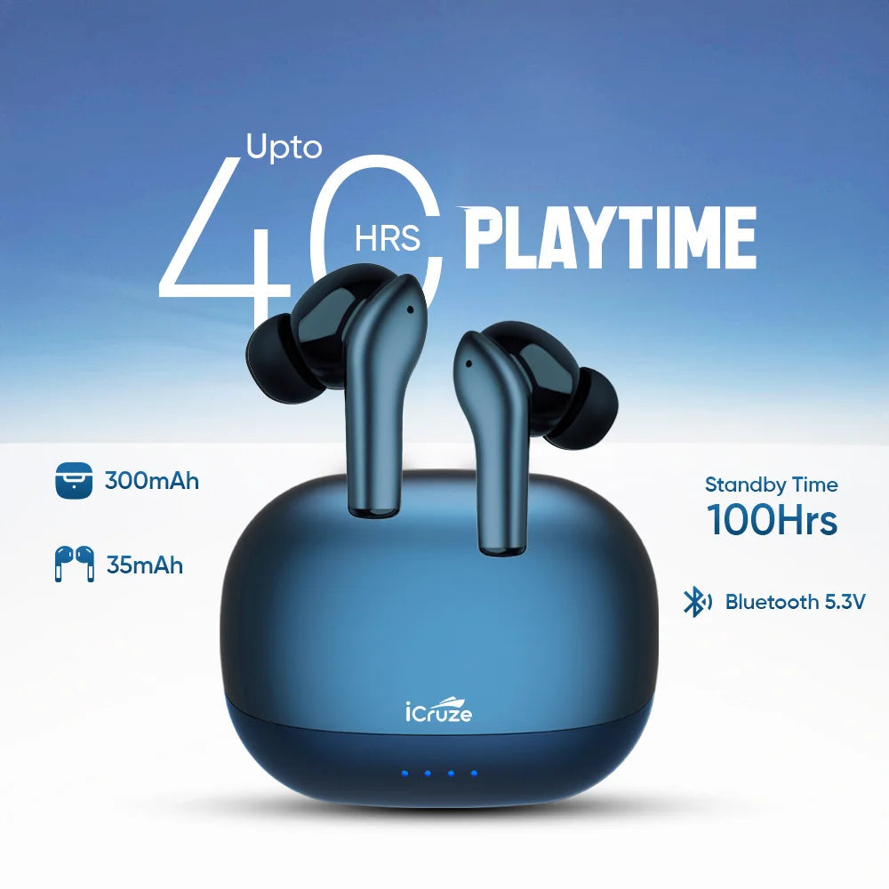 iCruze Melody TWS Earbuds (Blue)