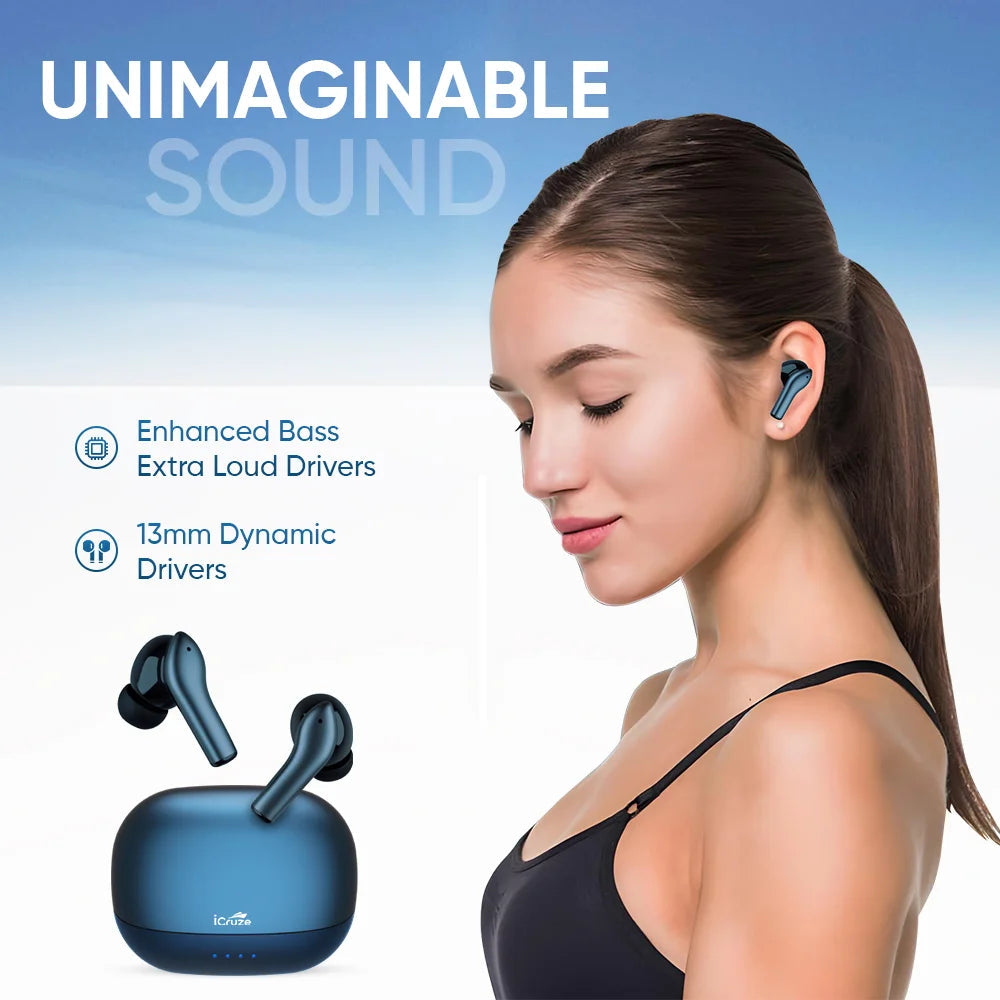 iCruze Melody TWS Earbuds (Blue)