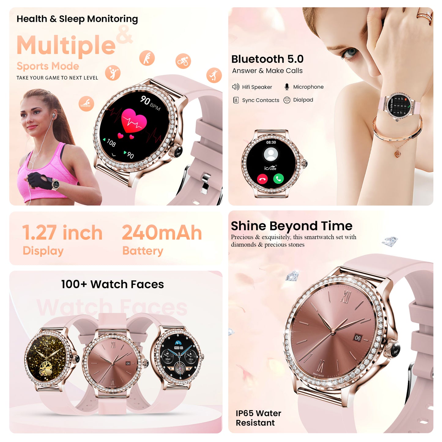 iCruze Pronto Celestia Women Smartwatch