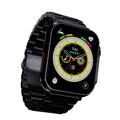 iCruze Pronto Max+ Black edition Metal band smartwatch
