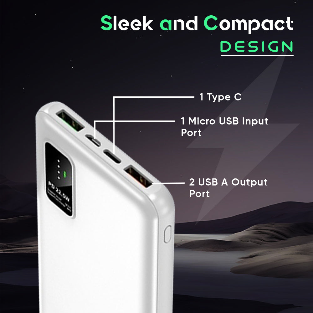 iCruze Strike PB03 PD Wireless Power bank (White)