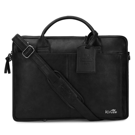 iCruze Elite Slim 15 inch Messenger Bag Black - iCruze