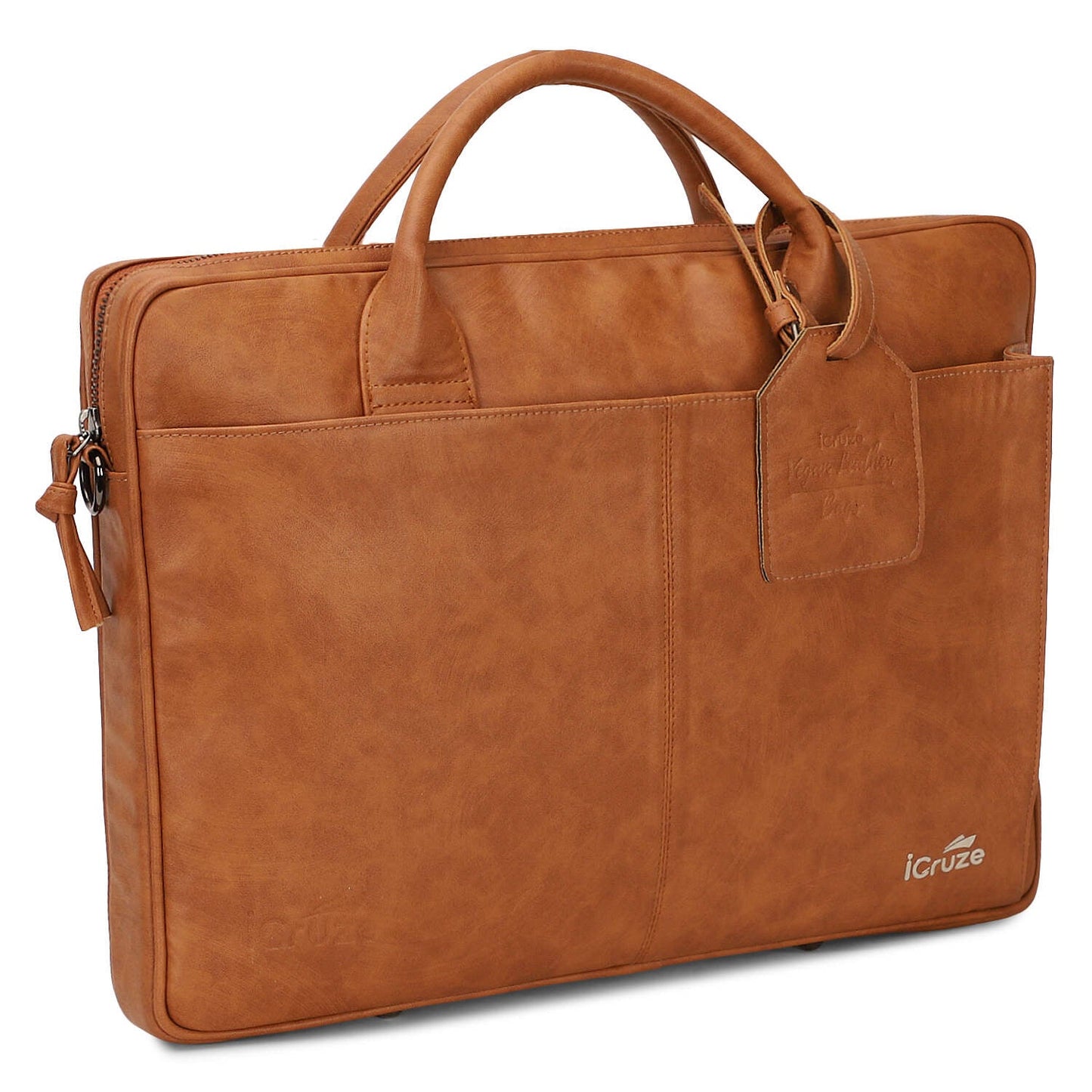 iCruze Elite Slim 15 inch Messenger Bag Tan - iCruze