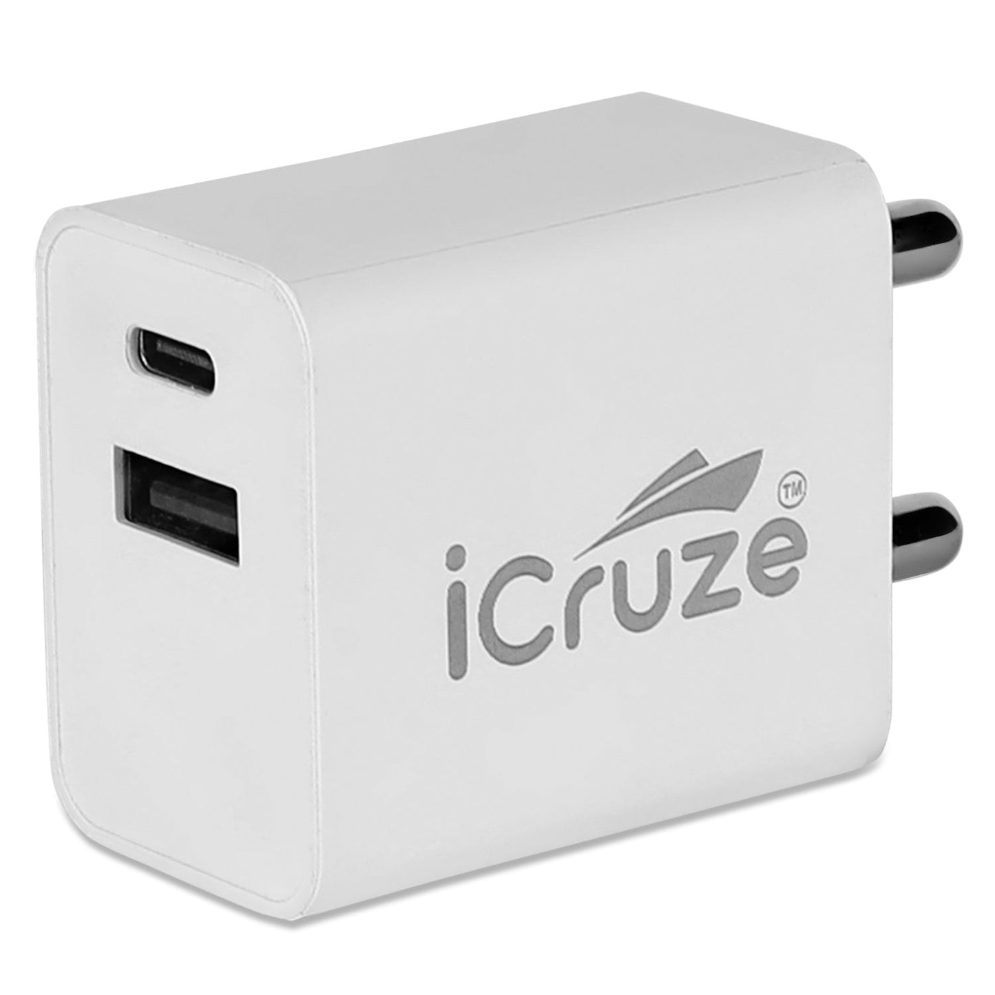 iCruze WC35L Real 20W Dual Output Ultra-compact Charger (White) - iCruze