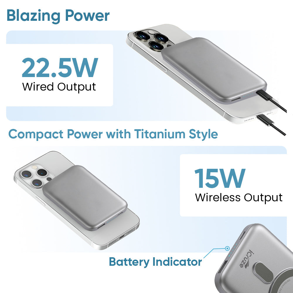 iCruze Magstrike 22.5W wireless powerbank