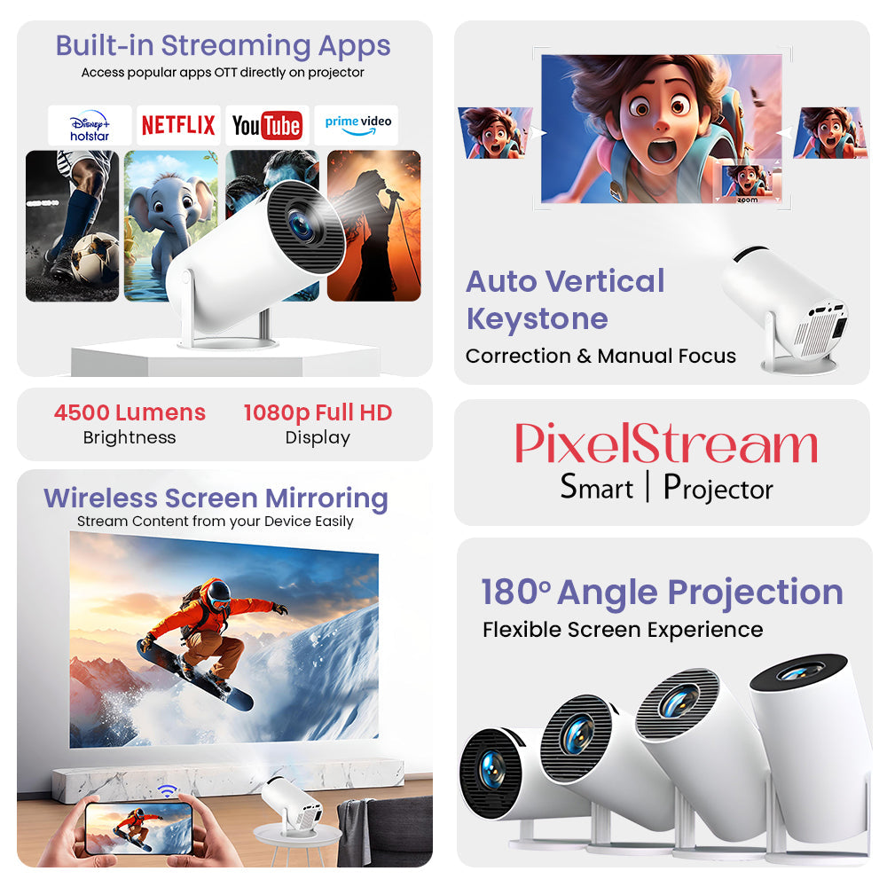 iCruze PixelStream Smart Projector