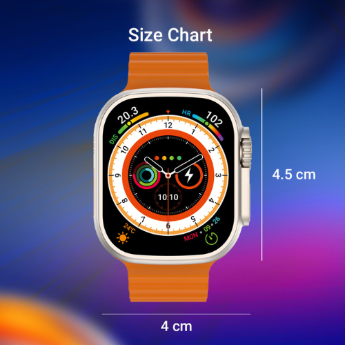 iCruze Pronto Max+ BT Calling Smartwatch With 1.9″ HD Display (Orange) - iCruze