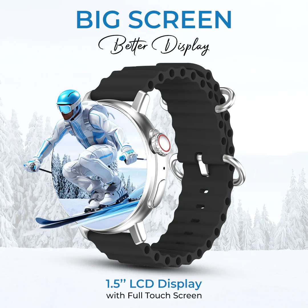 iCruze Pronto Vista BT Calling Smart watch (Black) - Big Screen