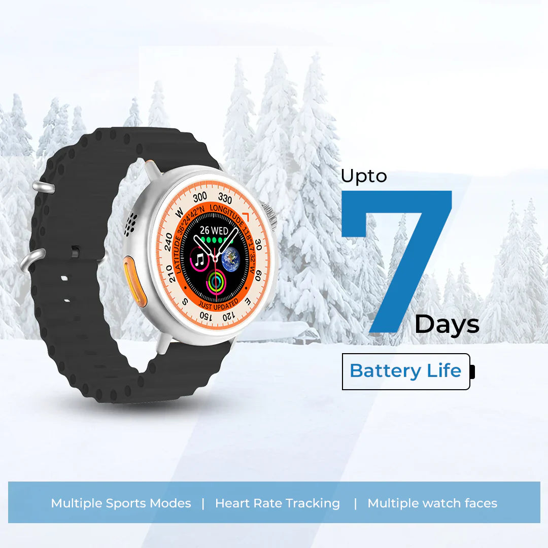iCruze Pronto Vista BT Calling Smart watch (Black) - Upto 7 Days Battery Life