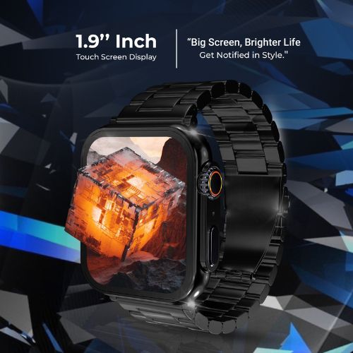 iCruze Pronto Max+ Black edition Metal band smartwatch