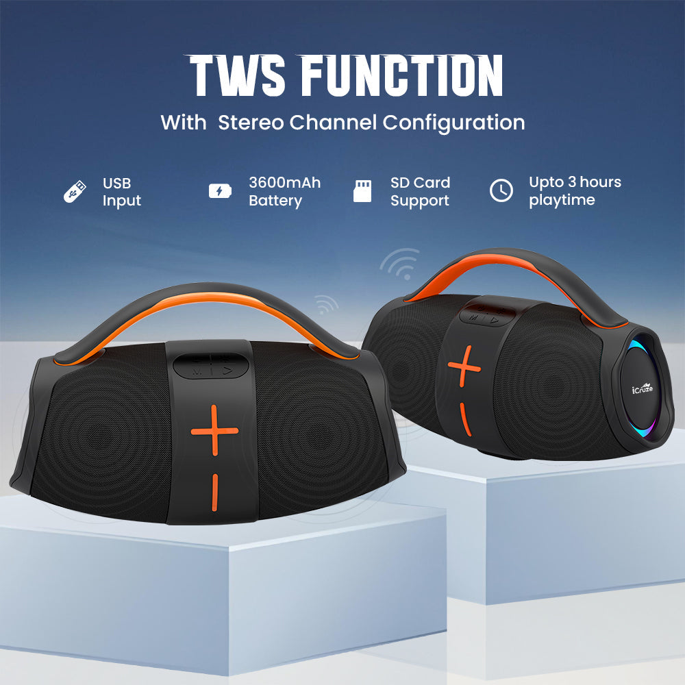 iCruze Believe Portable Bluetooth Speaker With RGB Light